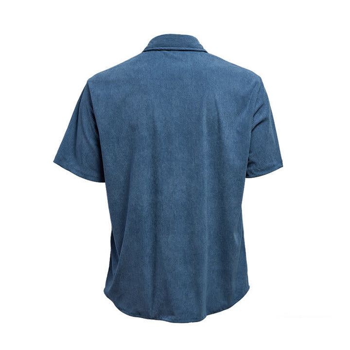 Chemise en velours côtelé à manches courtes pour homme, style décontracté, inspirée des années 90 - image 12