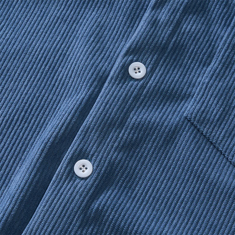 Chemise en velours côtelé à manches courtes pour homme, style décontracté, inspirée des années 90 - image 6