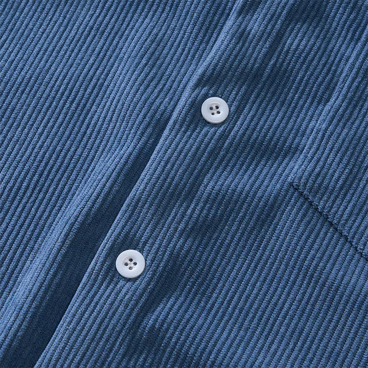 Chemise en velours côtelé à manches courtes pour homme, style décontracté, inspirée des années 90 - image 6