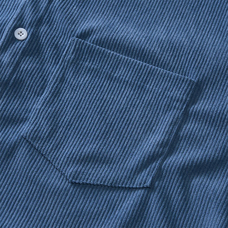 Chemise en velours côtelé à manches courtes pour homme, style décontracté, inspirée des années 90 - image 7