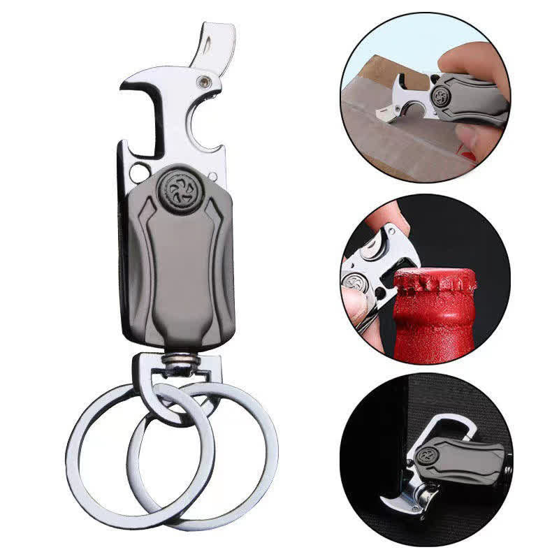 Outil EDC petit couteau ouvre-bouteille gyro porte-clés - Style n° 1 - image 0