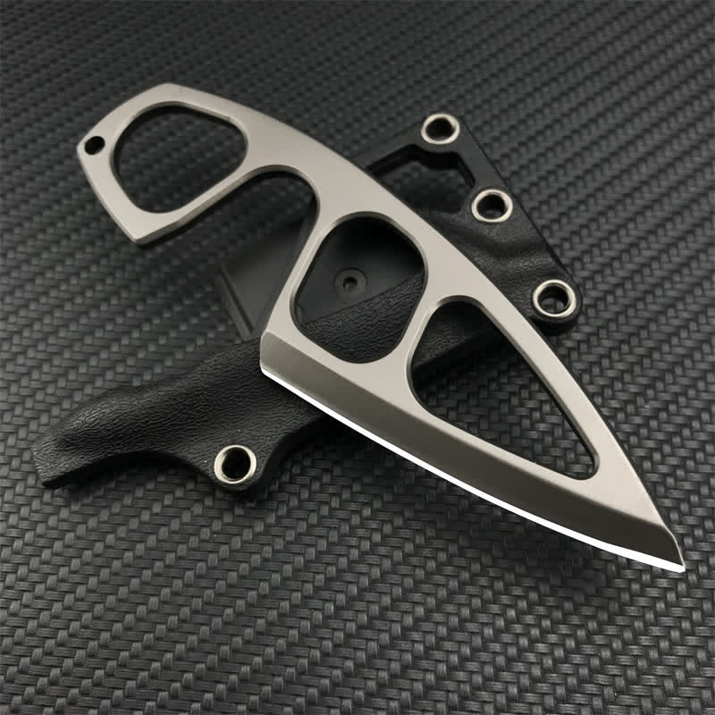 Couteau EDC ultra-léger à design squelette avec étui - Gris - image 0