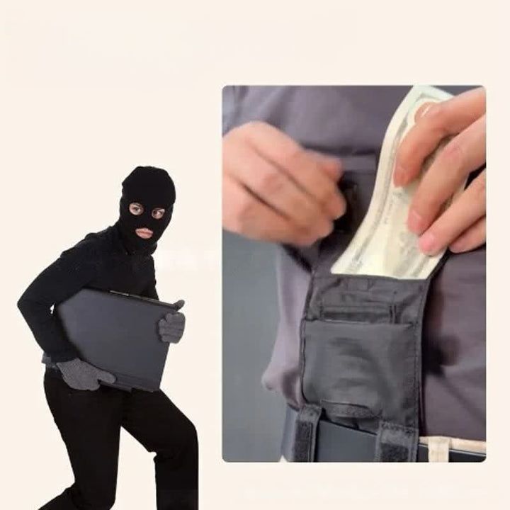 Sac banane de voyage antivol dissimulé pour passeport et argent - image 4