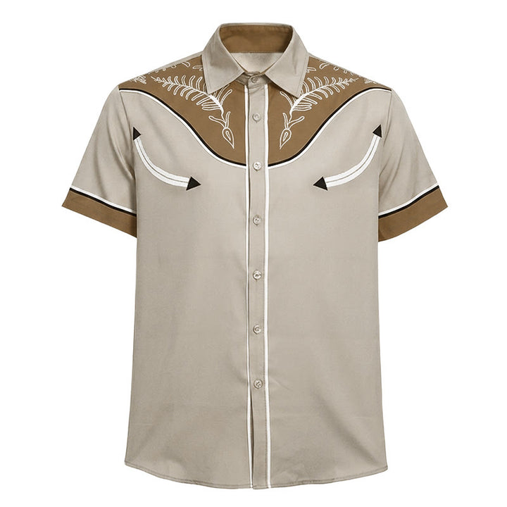 Chemise à manches courtes imprimée style western pour homme - image 15