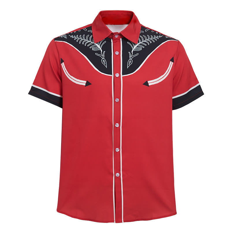 Chemise à manches courtes imprimée style western pour homme - image 12