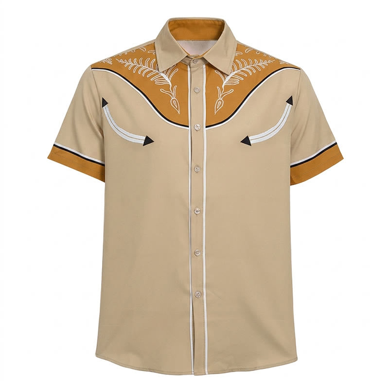 Chemise à manches courtes imprimée style western pour homme - image 14