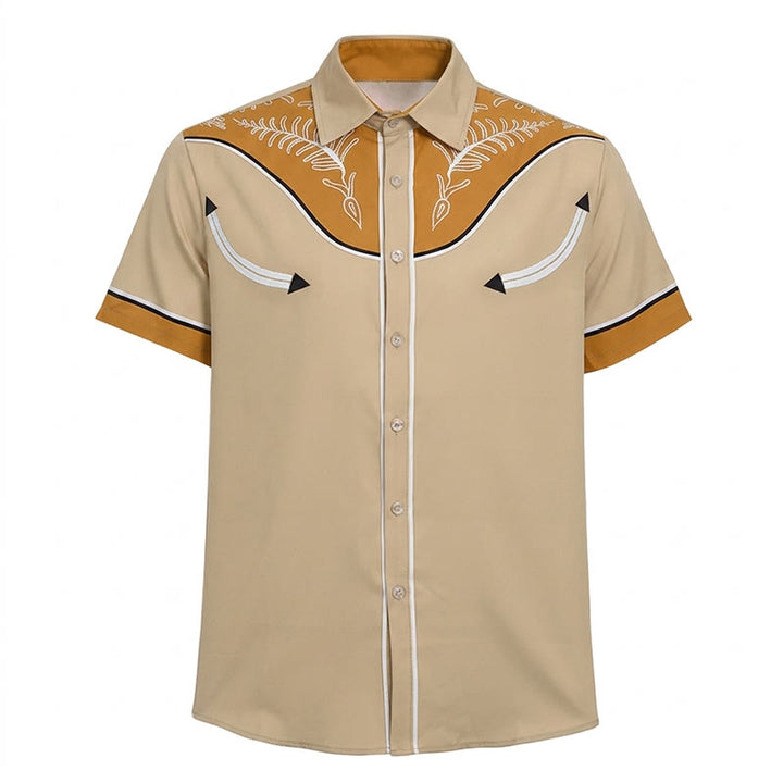 Chemise à manches courtes imprimée style western pour homme - image 14