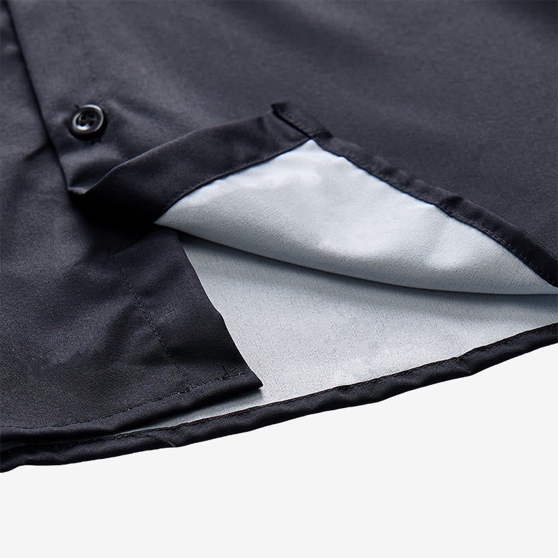 Chemise à manches courtes pour homme avec imprimé tête de chèvre et plumes style western - image 8