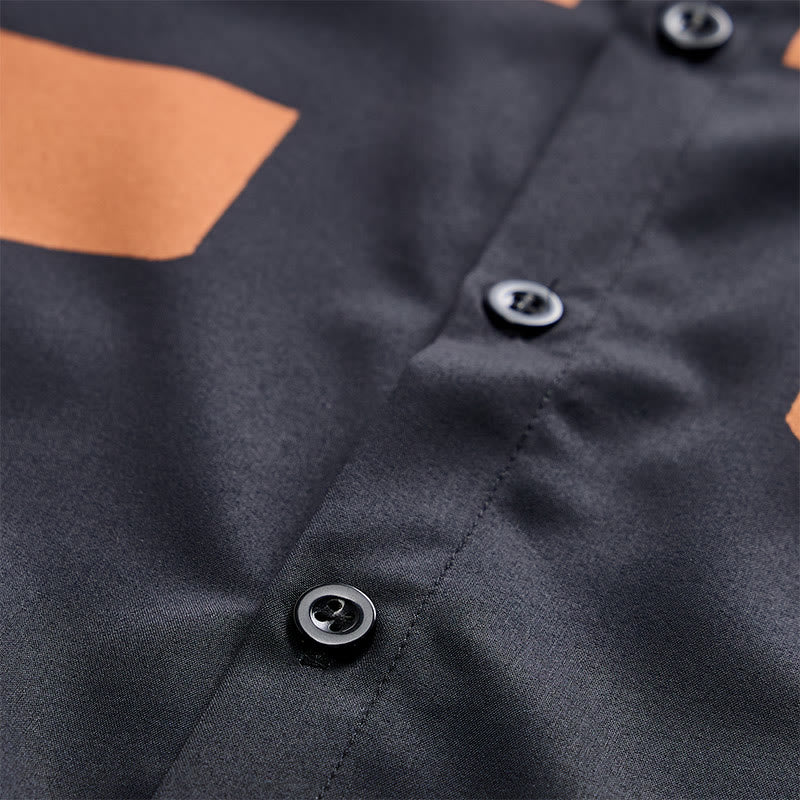 Chemise à manches courtes pour homme avec imprimé tête de chèvre et plumes style western - image 7