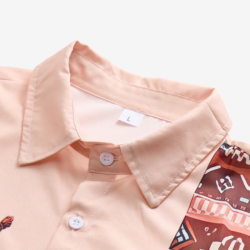 Chemise décontractée à manches courtes pour homme, imprimé cowboy vintage lasso - image 4
