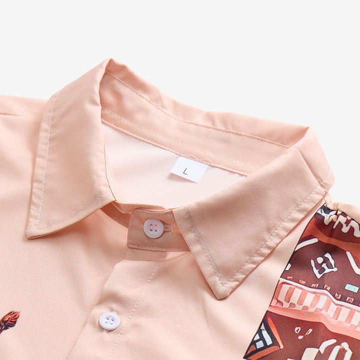 Chemise décontractée à manches courtes pour homme, imprimé cowboy vintage lasso - image 4