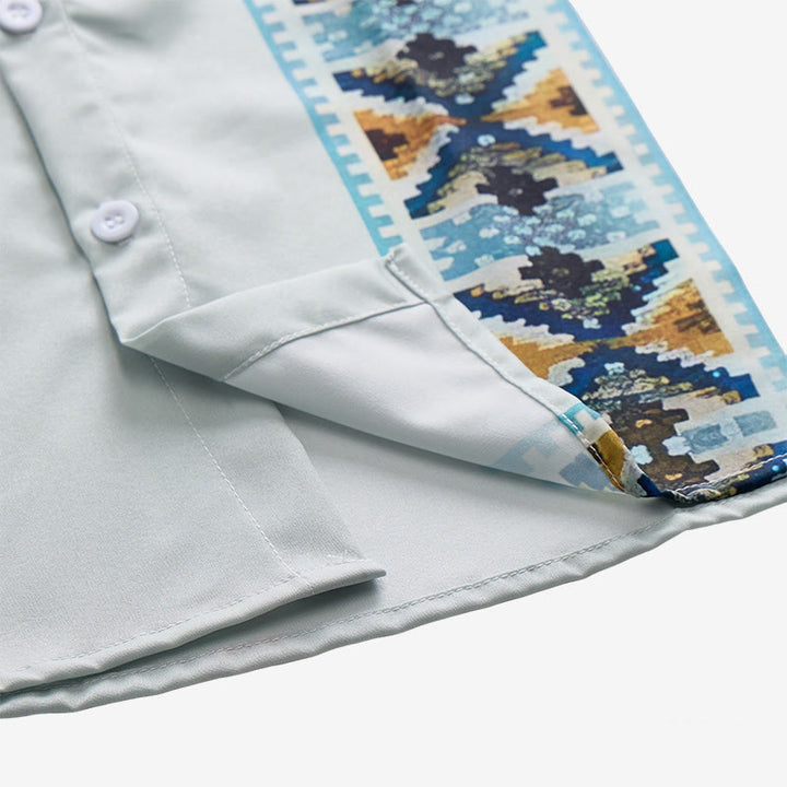 Chemise décontractée à manches courtes pour homme, imprimé cowboy vert lasso - image 7