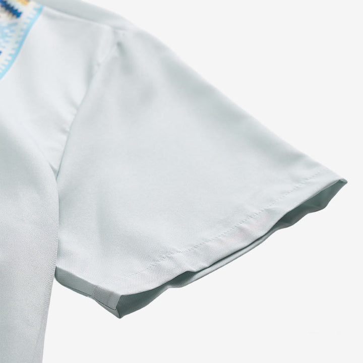 Chemise décontractée à manches courtes pour homme, imprimé cowboy vert lasso - image 8