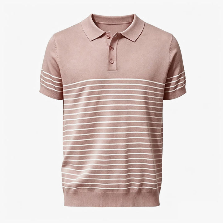 Polo rayé à manches courtes pour homme, coupe classique - image 14