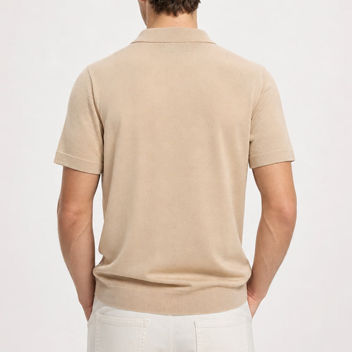 Polo homme à rayures verticales en maille, style décontracté au quotidien - image 3