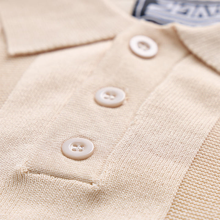 Polo homme à rayures verticales en maille, style décontracté au quotidien - image 7