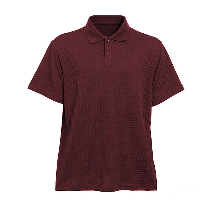 Polo décontracté pour homme en maille texturée respirante, coupe ample - image 21