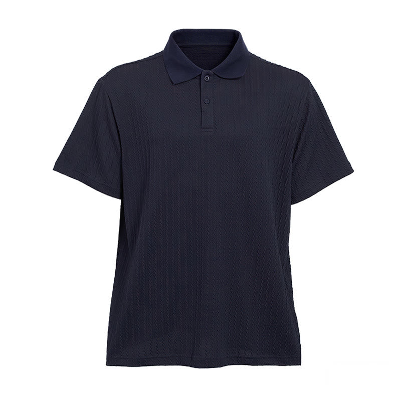 Polo décontracté pour homme en maille texturée respirante, coupe ample - image 20