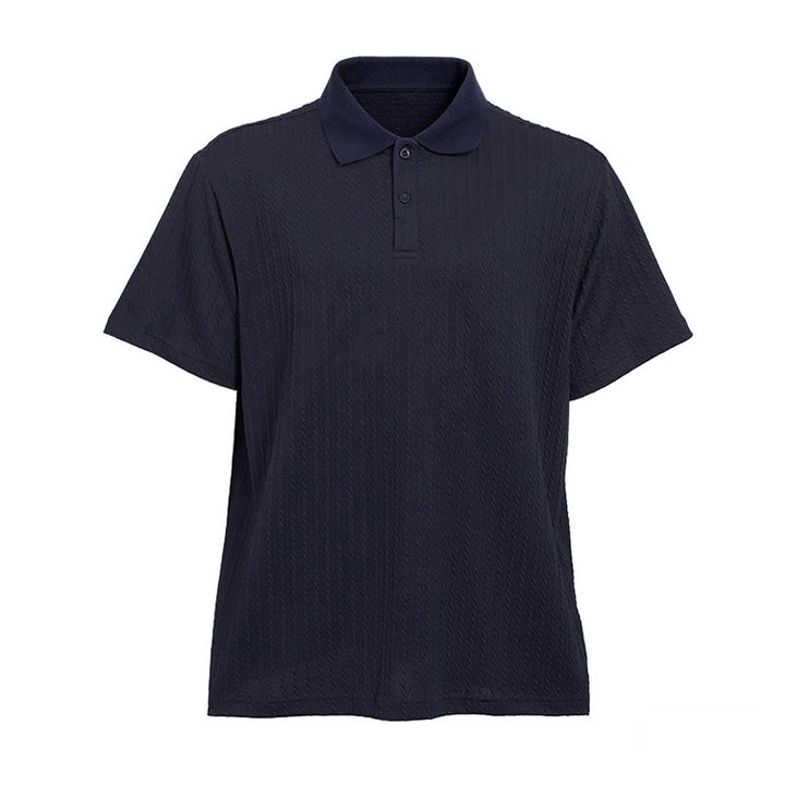 Polo décontracté pour homme en maille texturée respirante, coupe ample - image 20