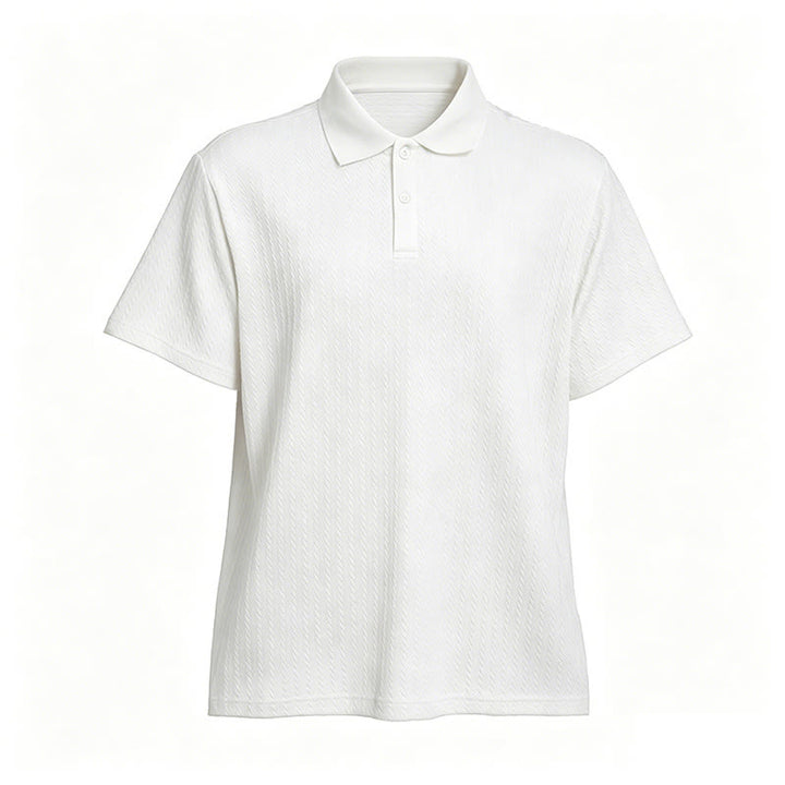 Polo décontracté pour homme en maille texturée respirante, coupe ample - image 17