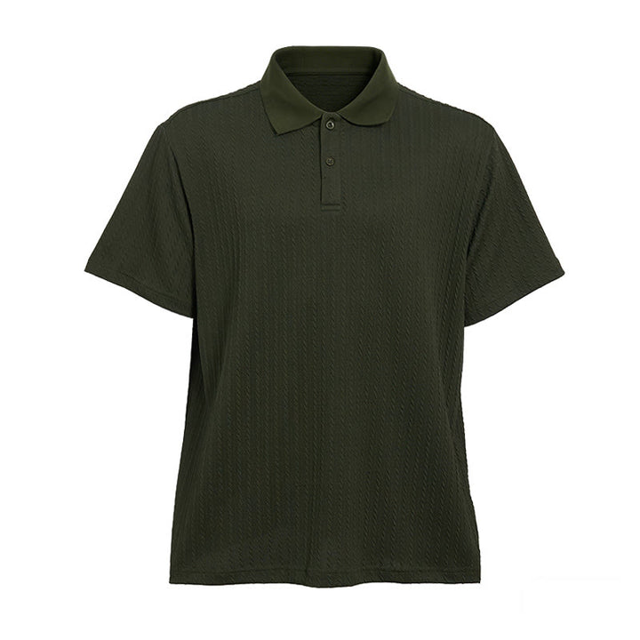 Polo décontracté pour homme en maille texturée respirante, coupe ample - image 14