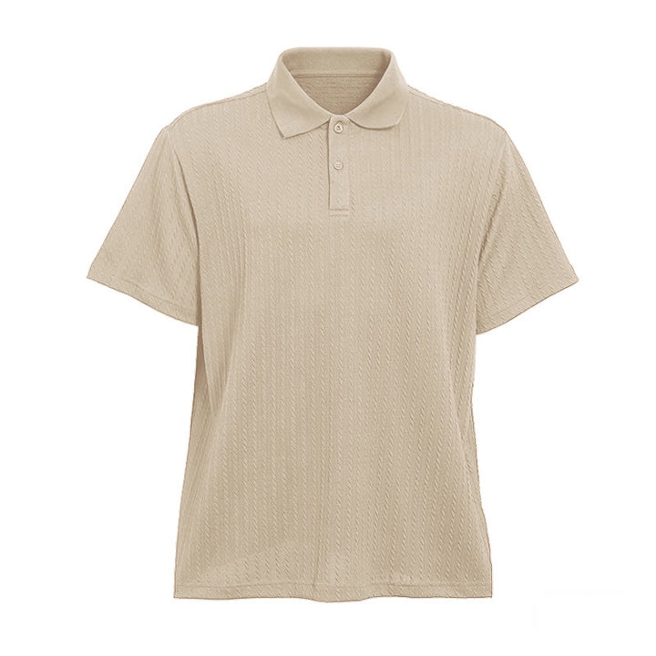 Polo décontracté pour homme en maille texturée respirante, coupe ample - image 19