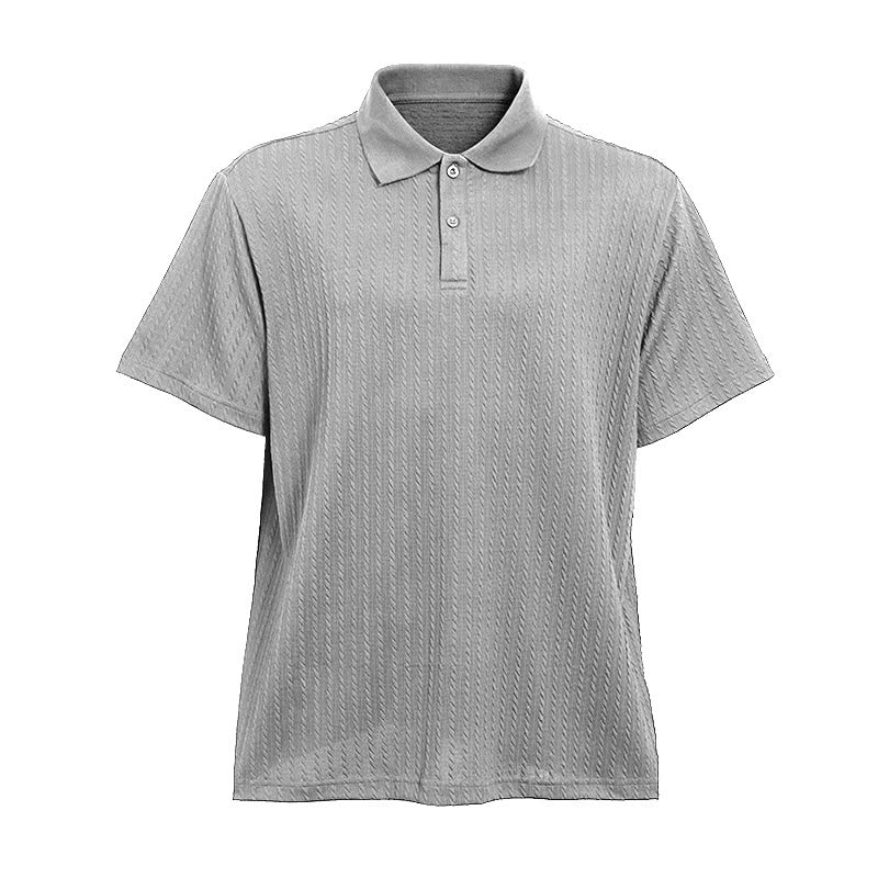 Polo décontracté pour homme en maille texturée respirante, coupe ample - image 18