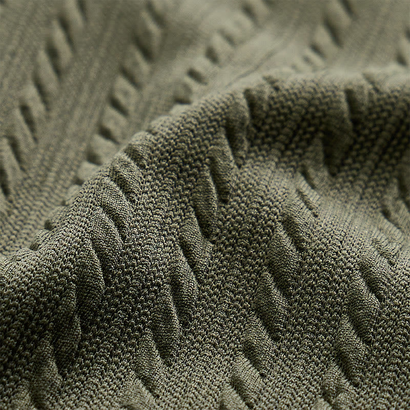 Polo décontracté pour homme en maille texturée respirante, coupe ample - image 12
