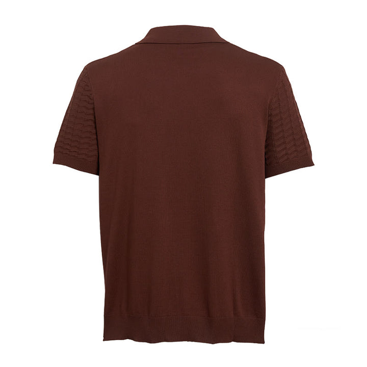Polo à manches courtes et demi-zip en maille gaufrée pour homme - image 11
