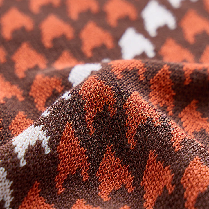 Polo à manches courtes en maille à motif pied-de-poule pour homme - image 8