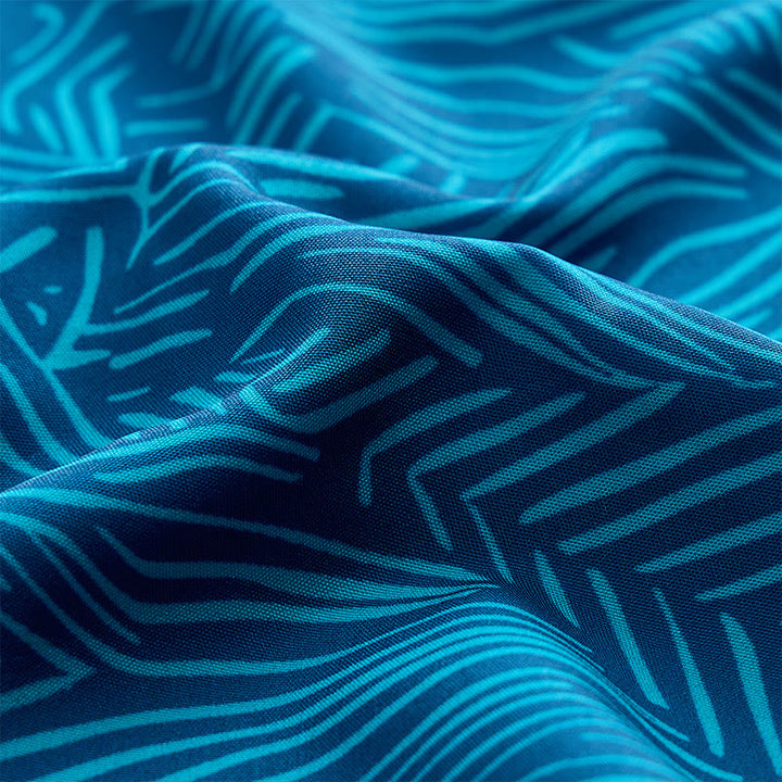 Chemise à manches courtes pour homme, imprimé abstrait turquoise, idéale pour les vacances d'été. - image 6