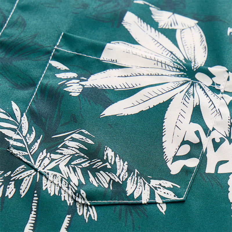 Chemise à manches courtes boutonnée à imprimé floral hawaïen pour homme - image 6