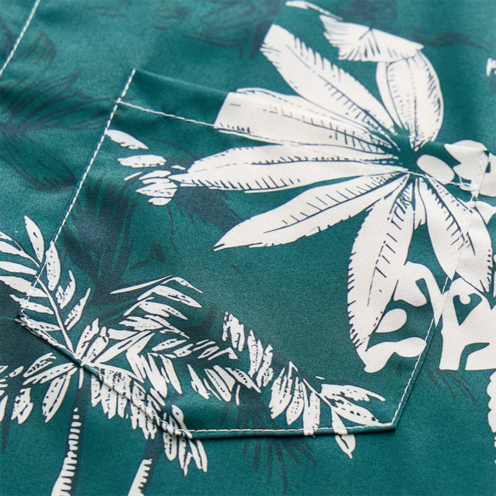 Chemise à manches courtes boutonnée à imprimé floral hawaïen pour homme - image 6