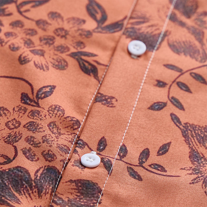 Chemise décontractée à manches courtes pour homme, imprimé floral, idéale pour les fêtes - image 10