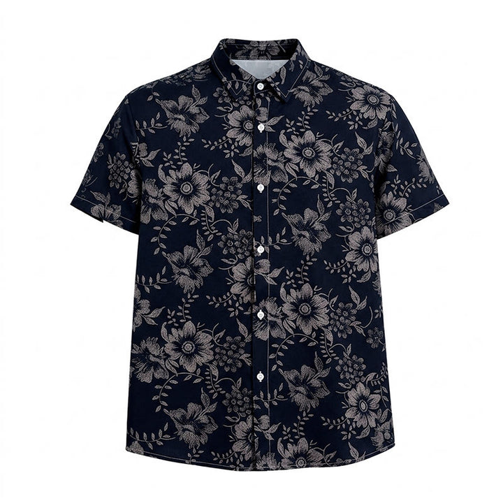 Chemise décontractée à manches courtes pour homme, imprimé floral, idéale pour les fêtes - image 18