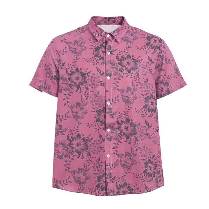 Chemise décontractée à manches courtes pour homme, imprimé floral, idéale pour les fêtes - image 15
