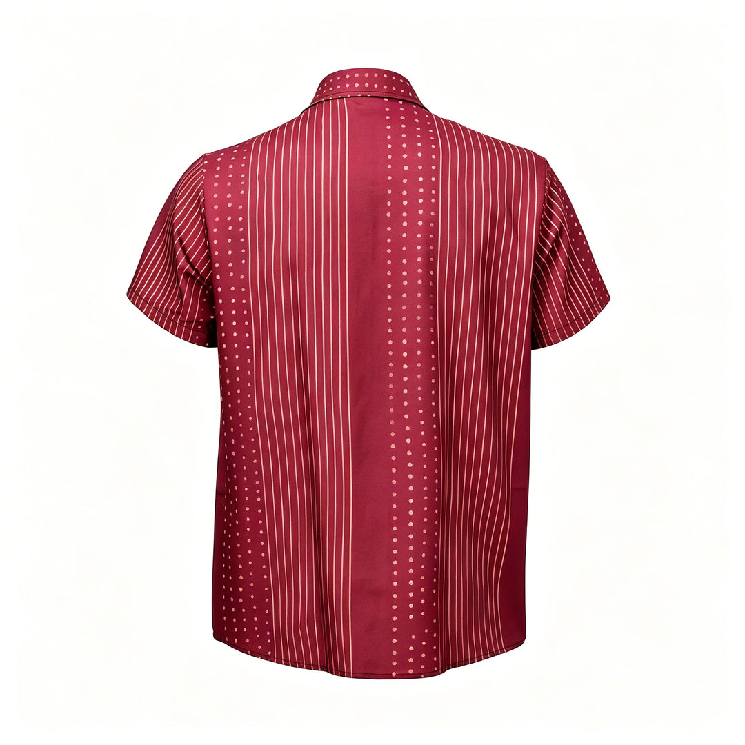 Chemise à manches courtes à rayures et à pois d'inspiration ethnique - image 10