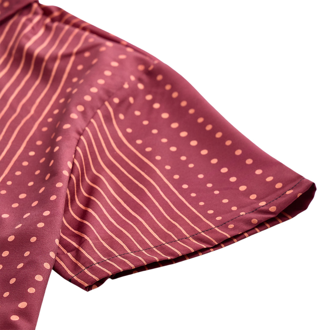 Chemise à manches courtes à rayures et à pois d'inspiration ethnique - image 7