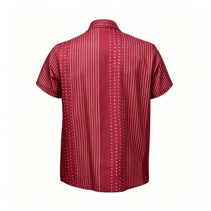 Chemise à manches courtes à rayures et à pois d'inspiration ethnique - image 10
