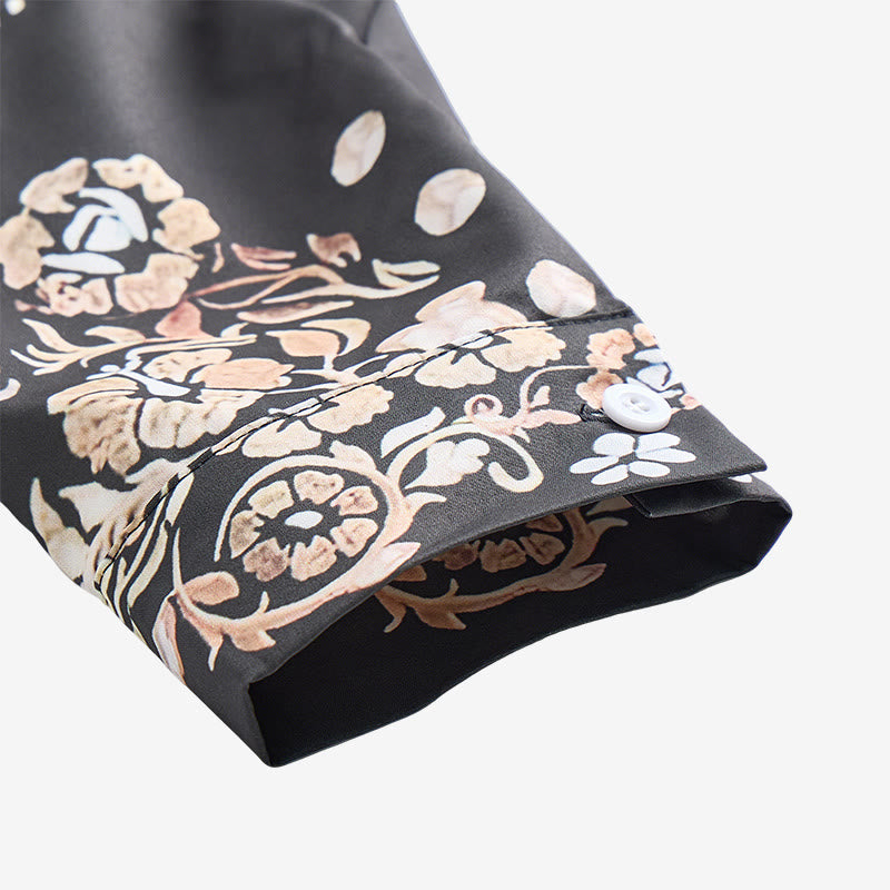 Chemise habillée western à empiècement imprimé floral vert forêt foncé pour homme - image 7