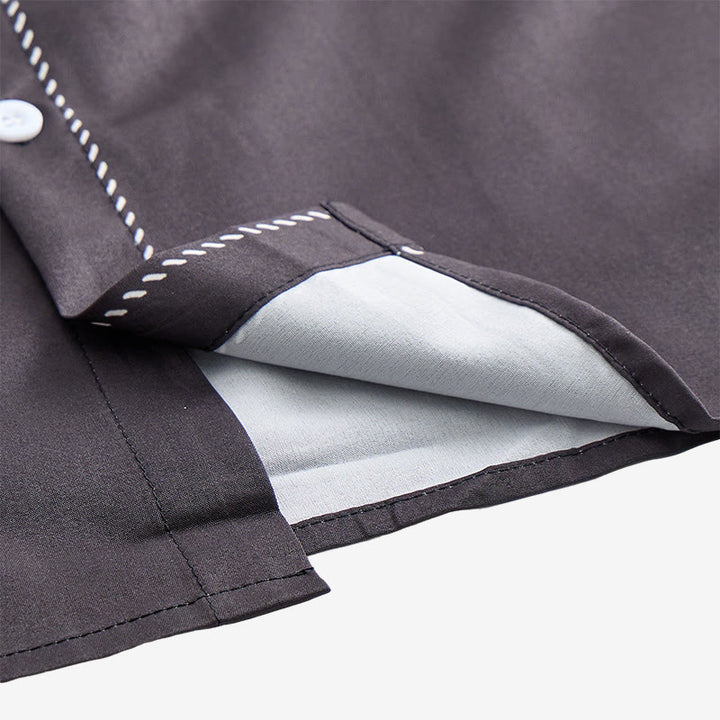 Chemise habillée pour homme, style rodéo traditionnel, à imprimé floral noir et or - image 7