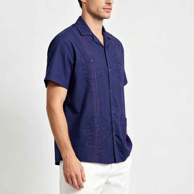 Chemise décontractée brodée d'inspiration cubaine moderne - image 9