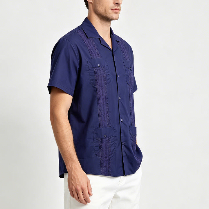 Chemise décontractée brodée d'inspiration cubaine moderne - image 9