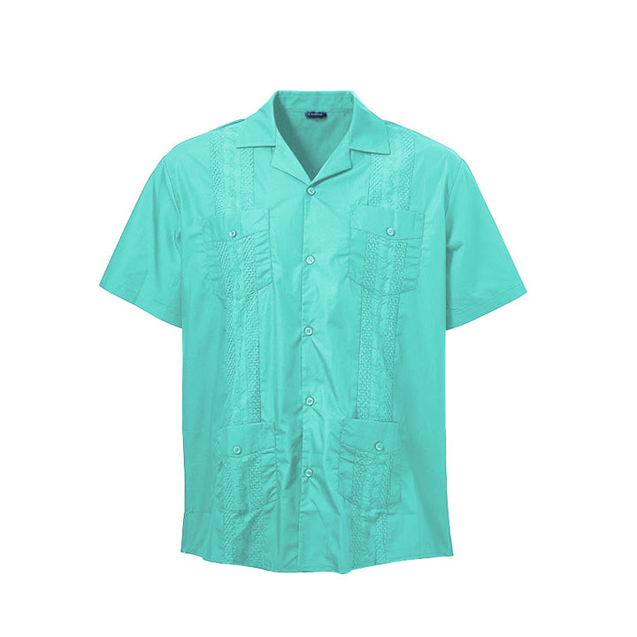 Chemise décontractée brodée d'inspiration cubaine moderne - image 17