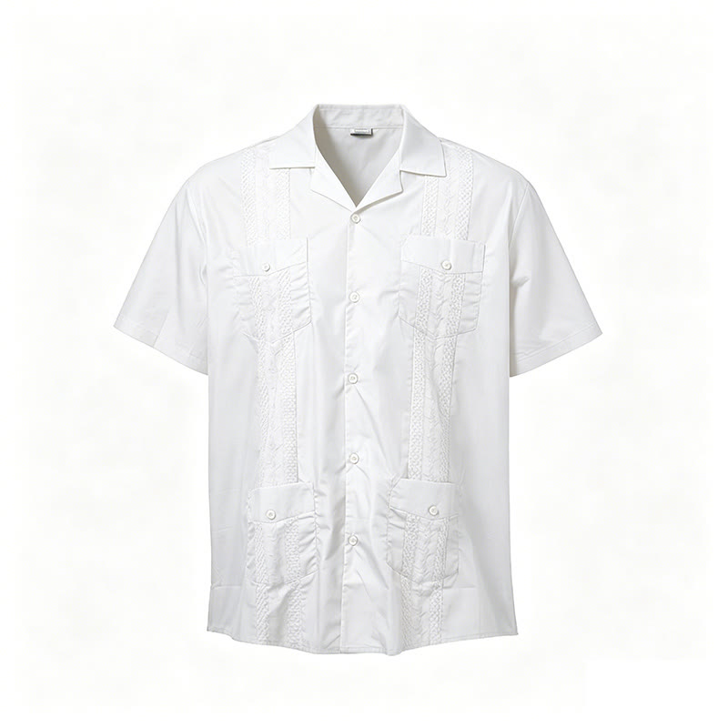 Chemise décontractée brodée d'inspiration cubaine moderne - image 15