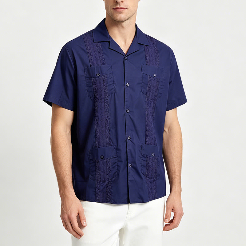 Chemise décontractée brodée d'inspiration cubaine moderne - image 8