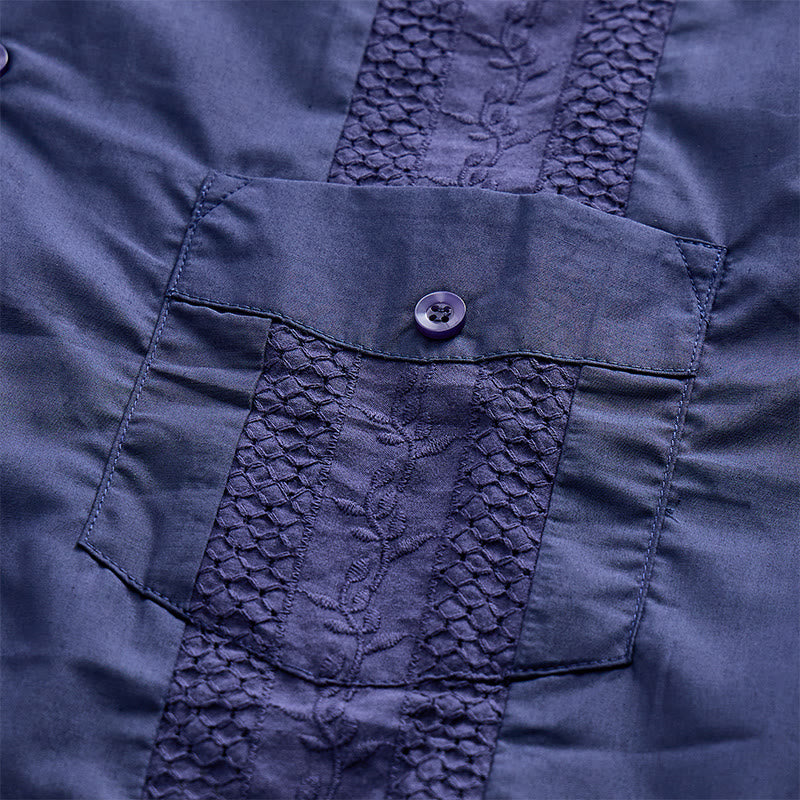 Chemise décontractée brodée d'inspiration cubaine moderne - image 12