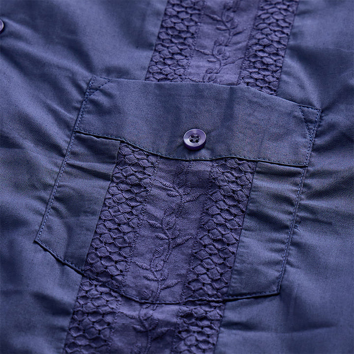 Chemise décontractée brodée d'inspiration cubaine moderne - image 12