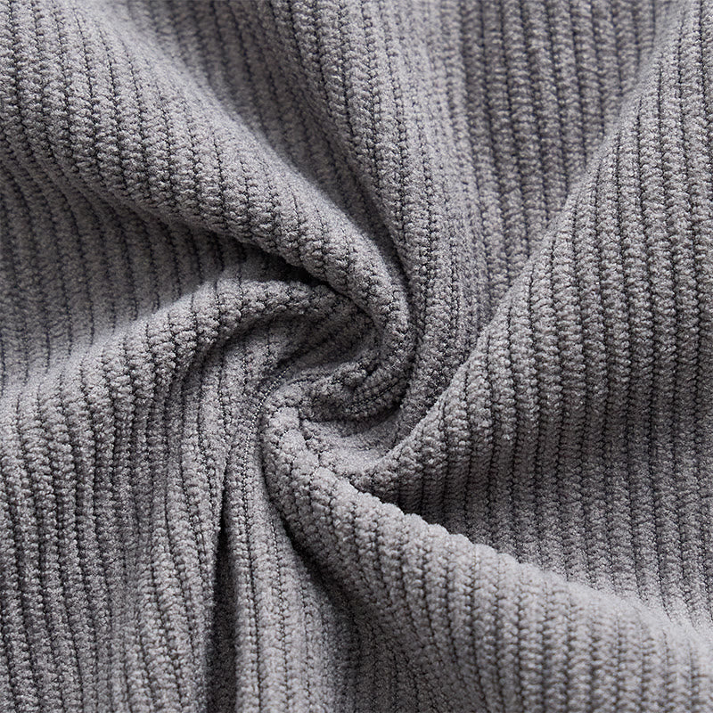 Chemise de travail rétro pour homme en velours côtelé avec poche étiquette en cuir - image 11