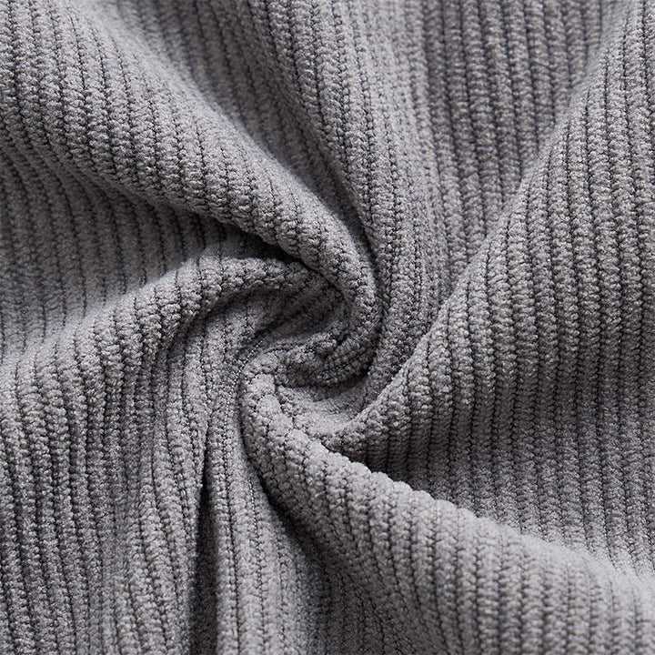 Chemise de travail rétro pour homme en velours côtelé avec poche étiquette en cuir - image 11